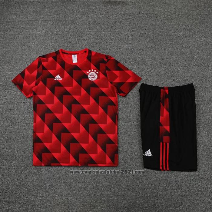 Fato de Treino Bayern de Munique Manga Curta 2022-2023 Vermelho - Calcas Curta